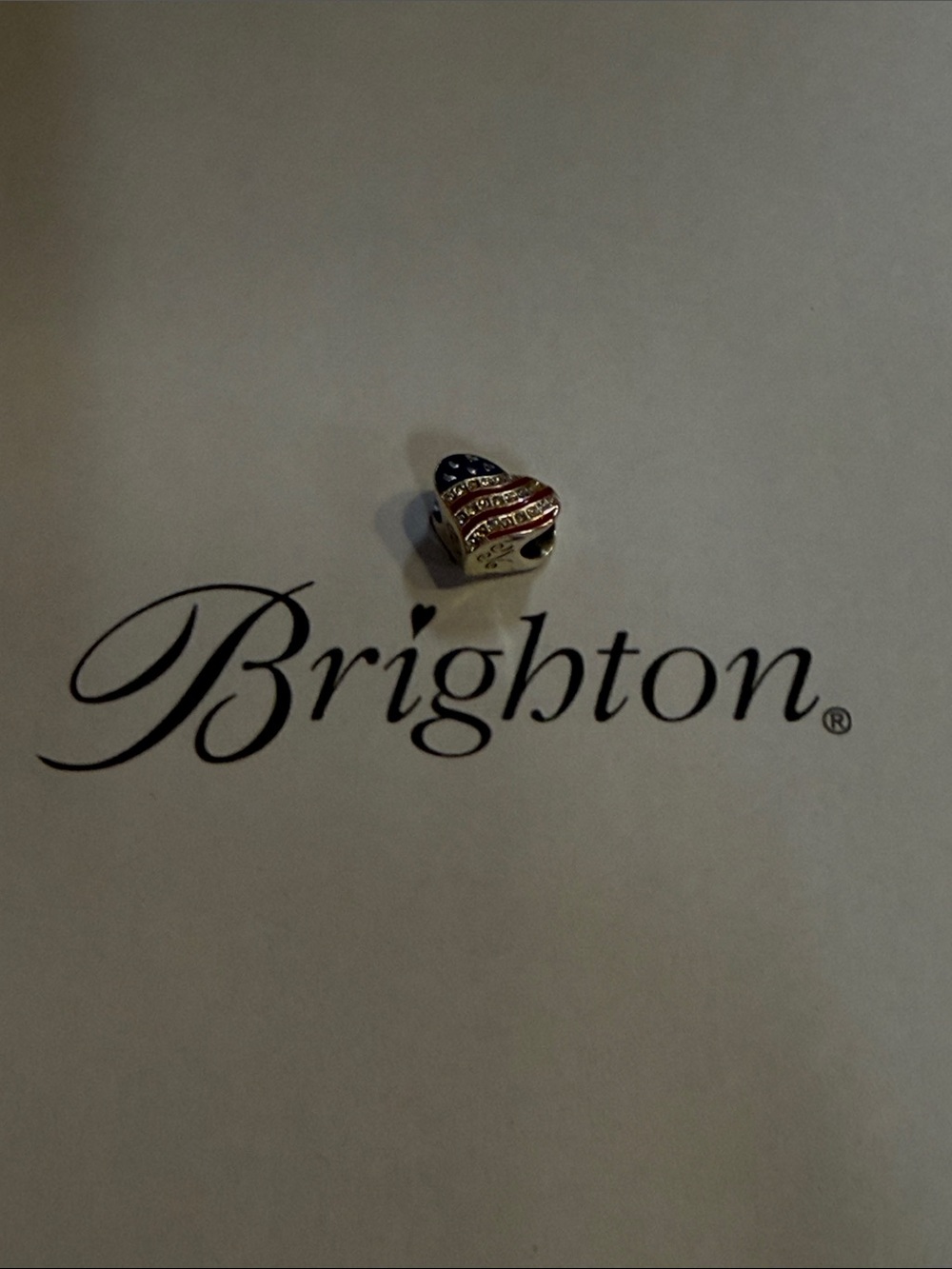 🇺🇸 Brighton Vintage Patriotic Heart Charm